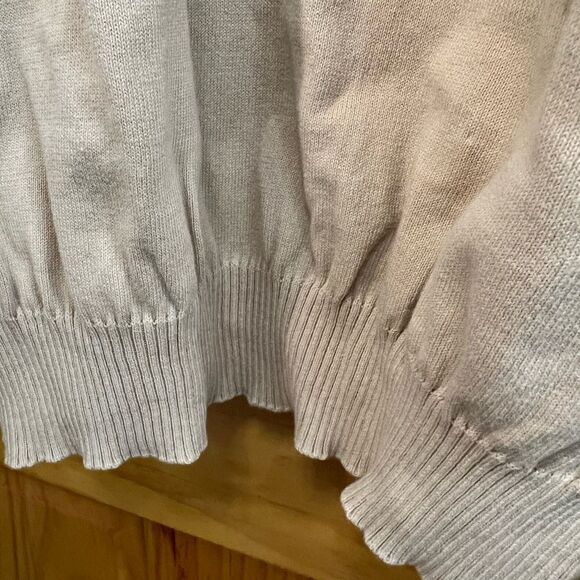 T. Harris London men’s size XXL 100% cotton beige color sweater - Picture 3 of 9